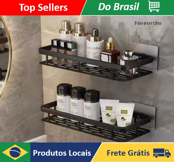 Suporte Premium de Shampoo – Prateleira para Banheiro