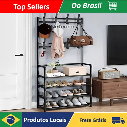 Cabideiro para Closet – Organizador de Sapatos e Roupas Multiuso