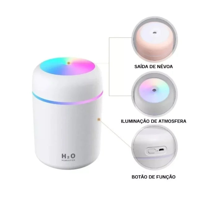 Humidificador Portátil LED Colorido