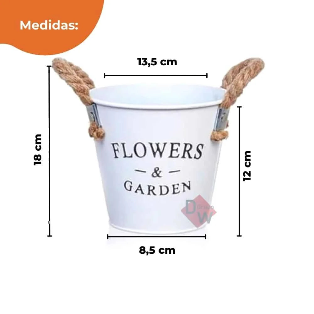 Cachepot Branco Decorativo Moderno