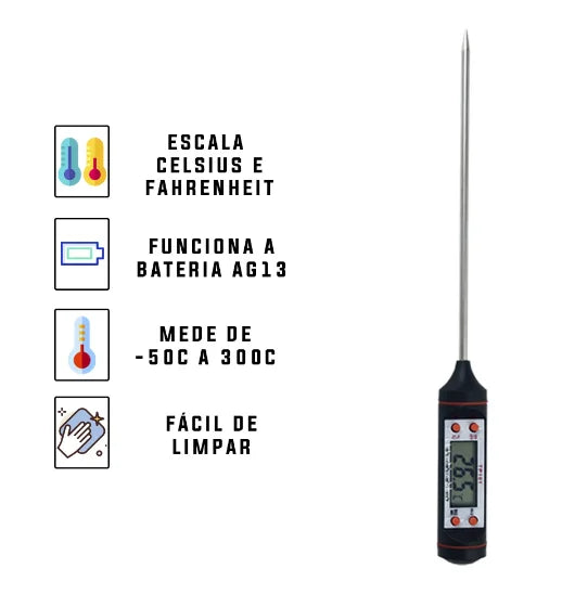 Termômetro Culinário Digital Espeto