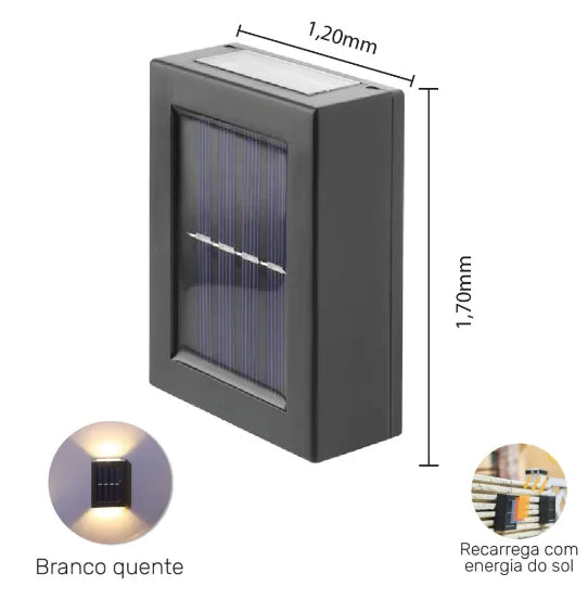 Luminária Solar Slim LED para Parede