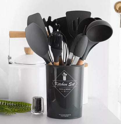 Kit de Utensílios de Cozinha em Silicone