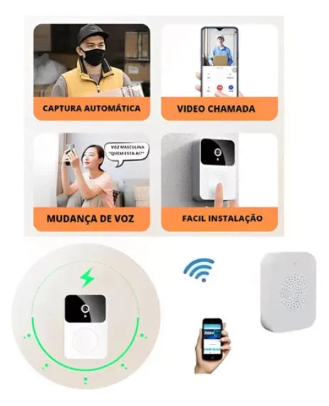 Campainha Inteligente com Câmera Wifi